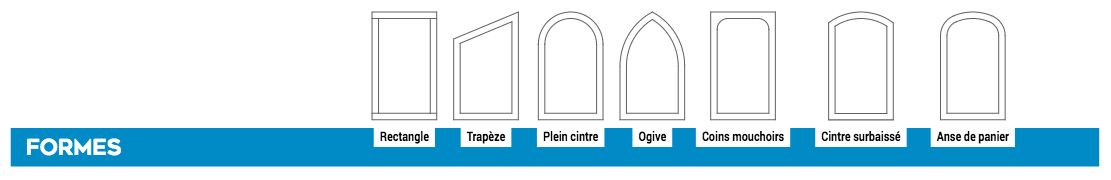 Formes des fenêtres bois - La Fermeture Parisienne