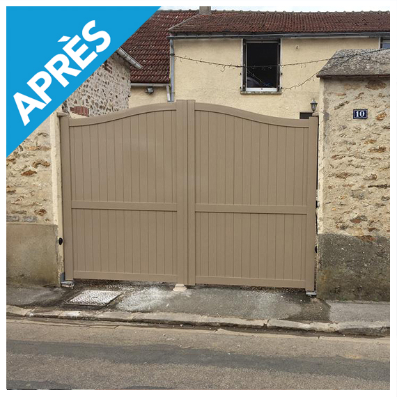 Portail aluminium Kostum Pont-Aven - Celle-Saint-Cloud Yvelines - La Fermeture Parisienne